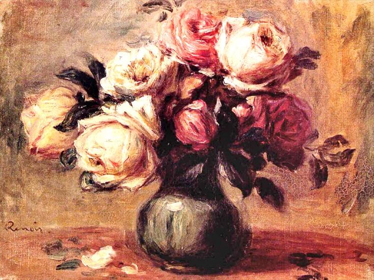 Obrazy - Rosas en un Jarron - Pierre Auguste Renoir.jpg