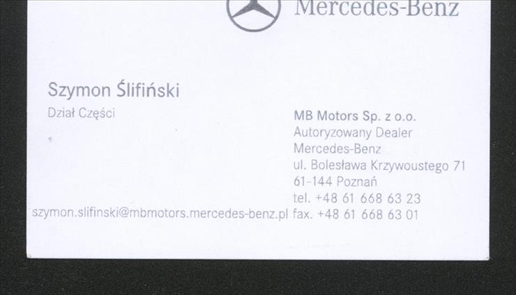 mercedes w124 - wizytówka MB motors - części.JPG