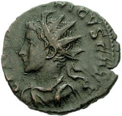 Rzym starożytny - uzurpatorzy samozwańcy - obrazy - 7-18. Wizerunek cesarza galijskiego Tetricusa II 270 - 273 r..jpg