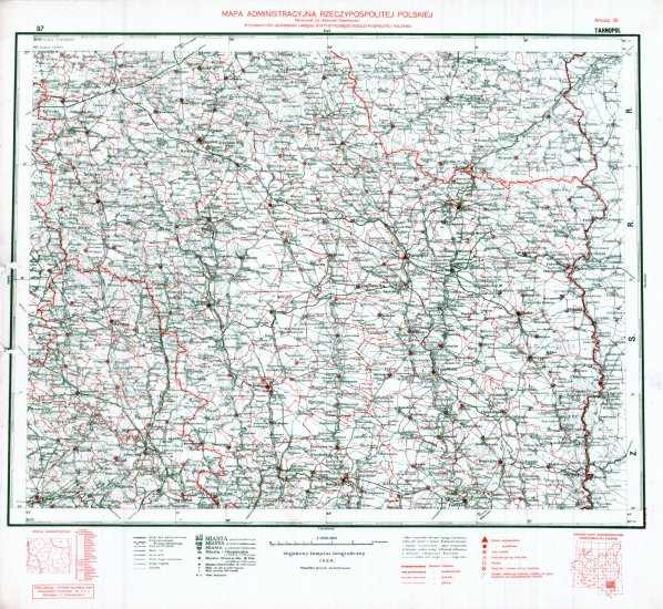 Mapa administracyjna Rzeczypospolitej Polskiej 1-300.000 - 87 - Arkusz 39 TARNOPOL WIG 1937.jpg