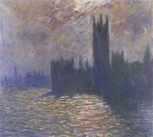 Obrazy - 237. Houses of Parliament, Reflections on the Thames 1900-1901.jpg