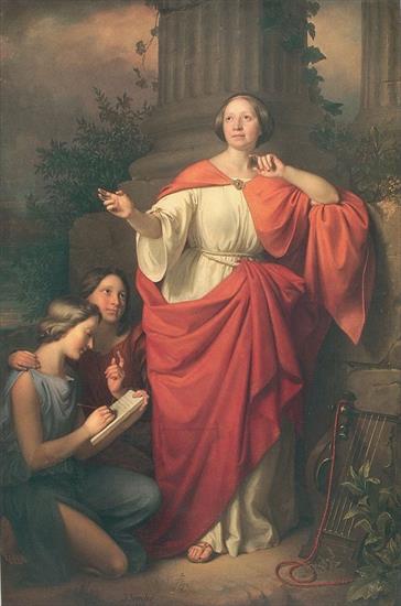Kobiety w starożytności oraz pozycja kobiet - 800px-Simmler-Deotyma grecka filozofka czasu  Sokratesa.jpg