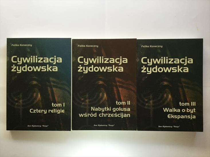  Cywilizacja żydowska - w 3 tomach 2006 - Cywilizacja żydowska - Feliks Koneczny wyd.2006.JPG