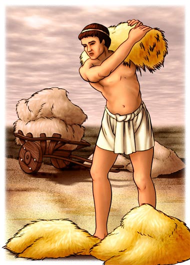 Starożytna Grecja, sport,  Igrzyska, handel, gospodarka - obrazy - grecki-rolnik_70850.jpg