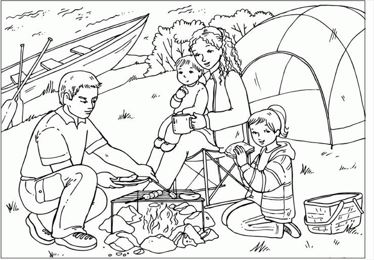 biwak, namiot, łowienie ryb - biwak, namiot, łowienie ryb - kolorowanka 267.GIF