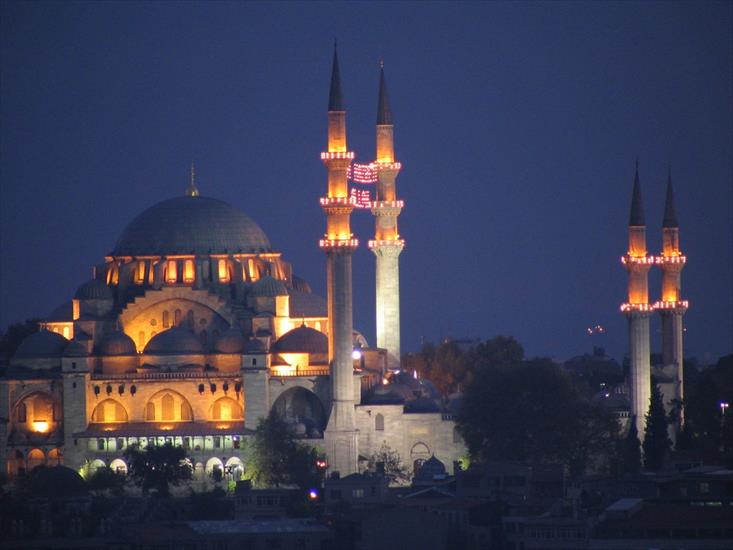 Architecture - Suleiman Mosque in Istanbul - Turkey night.jpg