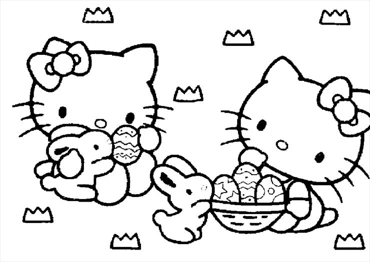 Kolorowanki Hello Kitty - Hello Kitty - kolorowanka 6.gif