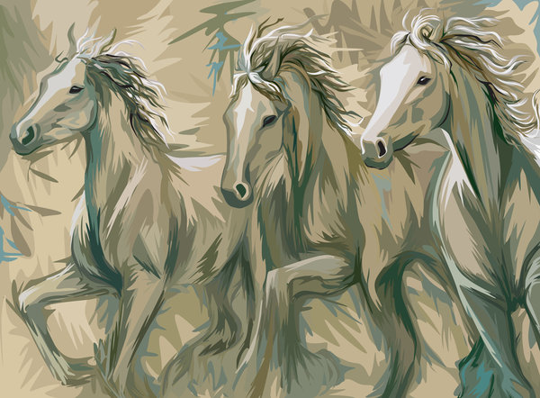  Obrazki - Three horses.jpg