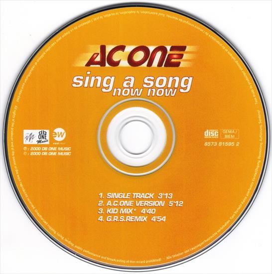 A.C. One - Sing A Song Now Now 12 2000 - A.C. One - Sing A Song Now Now cd.jpeg