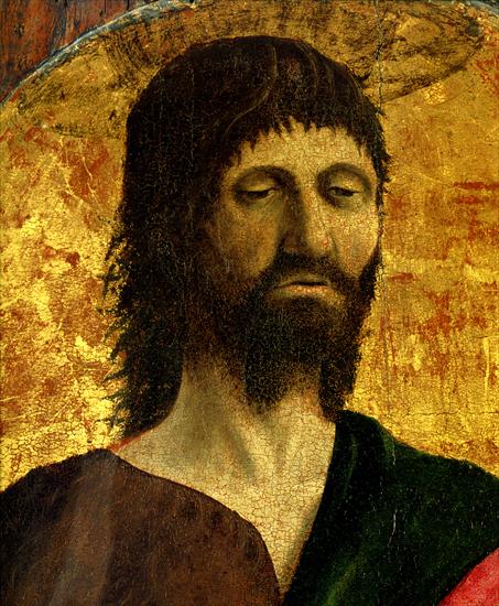 Piero della Franc... - 1445-1462 Piero della Francesca Polyptyque de la ... Misricorde, Dtail Visage de saint Jean Baptiste.jpg