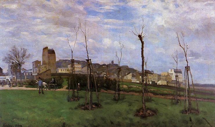 Alfred Sisley - View of Montmartre from the Cite des Fleurs, Les Batignolles.jpg