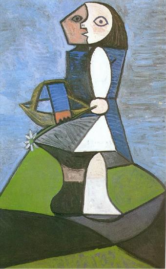 Picasso 1945 - Picasso Enfant  la fleur. 5-March 1945. 130 x 88.5 cm. Oil.jpg