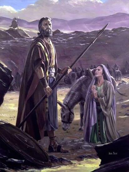 Biblijne - Kto rozważny żona Nabala 1 Samuela 2514 Pobiegła do poprawienia błędu męża 1 Samuela 2518-23.jpg