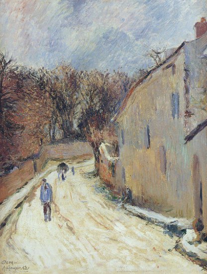 Paul Gauguin 1848 - 1903 Paintings Art nrg - Osny, the Street of Pontoise, Winter, 1883.jpg