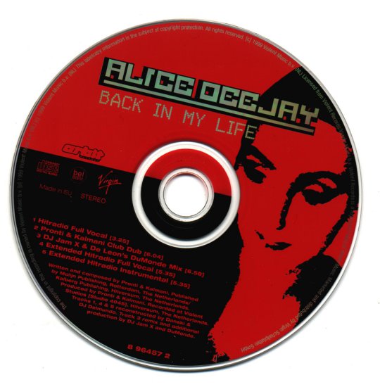 Alice Deejay - Back in my life - Back in my life CD.jpg