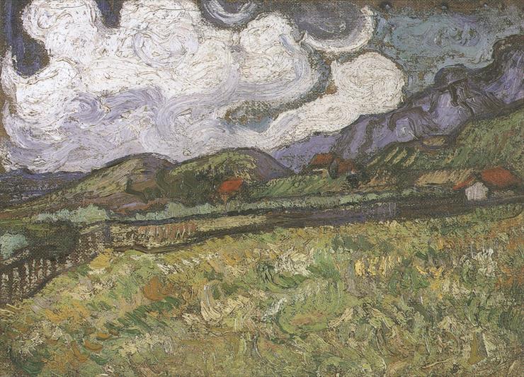 Malarstwo - 690. Wheat Field Behind Saint-Pauls Hospital, Saint-Remy 1889.jpg