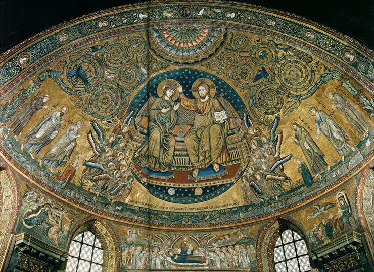 bazylika Santa Maria Maggiore, Rzym, 1296 - 2. Koronacja Marii - mozaika, 1296.jpg