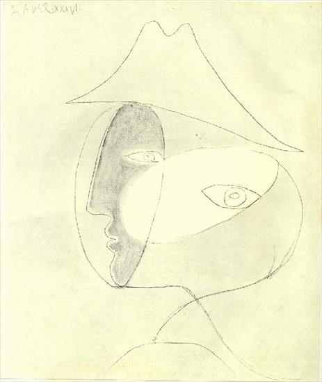 Picasso 1936 - Picasso Untitled. 2-April 1936. 55 x 46 cm. Pastel  pencil.jpg