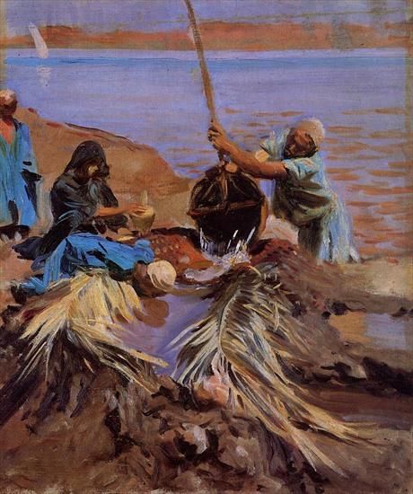 John Singer Sargent bls64art - John Singer Sargent - Egyptians Raising Water From The Nile1.jpg